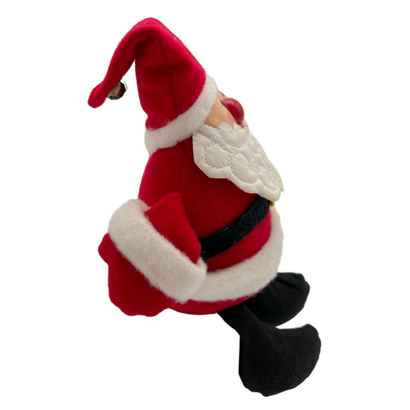 Plush Santa On A Shelf Bean Bag Hallmark Vintage 1982 Christmas Holiday Mantle - Picture 2 of 8